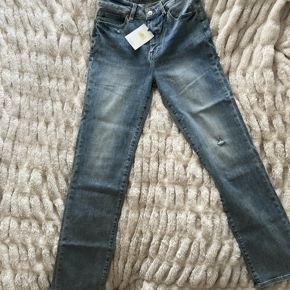 Cosmic Blue Love High Rise Straight Jean - Picture 6 of 8